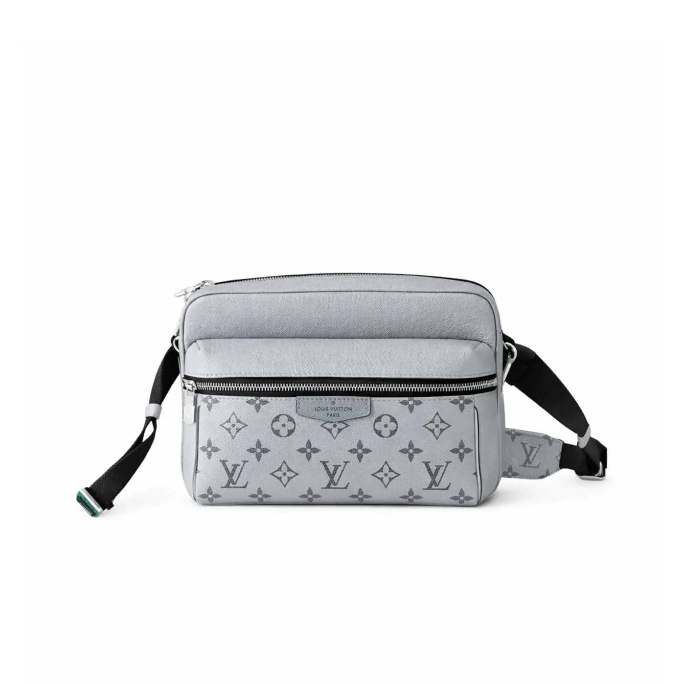 Louis Vuitton Outdoor Messenger Bag Monogram in Taiga Gunmetal Grey /