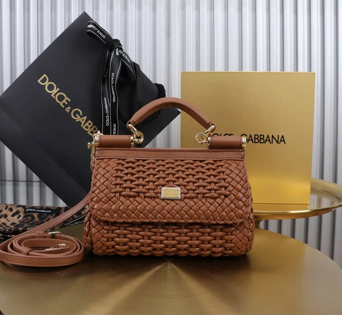 Dolce & Gabbana Small Sicily Handbag Brown / Dolce & Gabbana Small Sicily Handbag Brown /