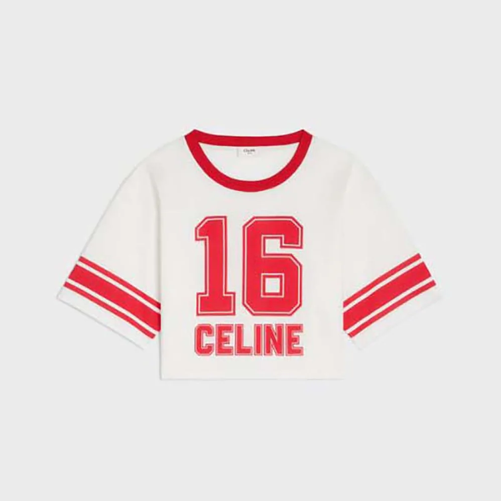 Celine 16 Cropped T for Women in shirt in Cotton Jersey Celine 16 Cropped T for Women in shirt in Cotton Jersey