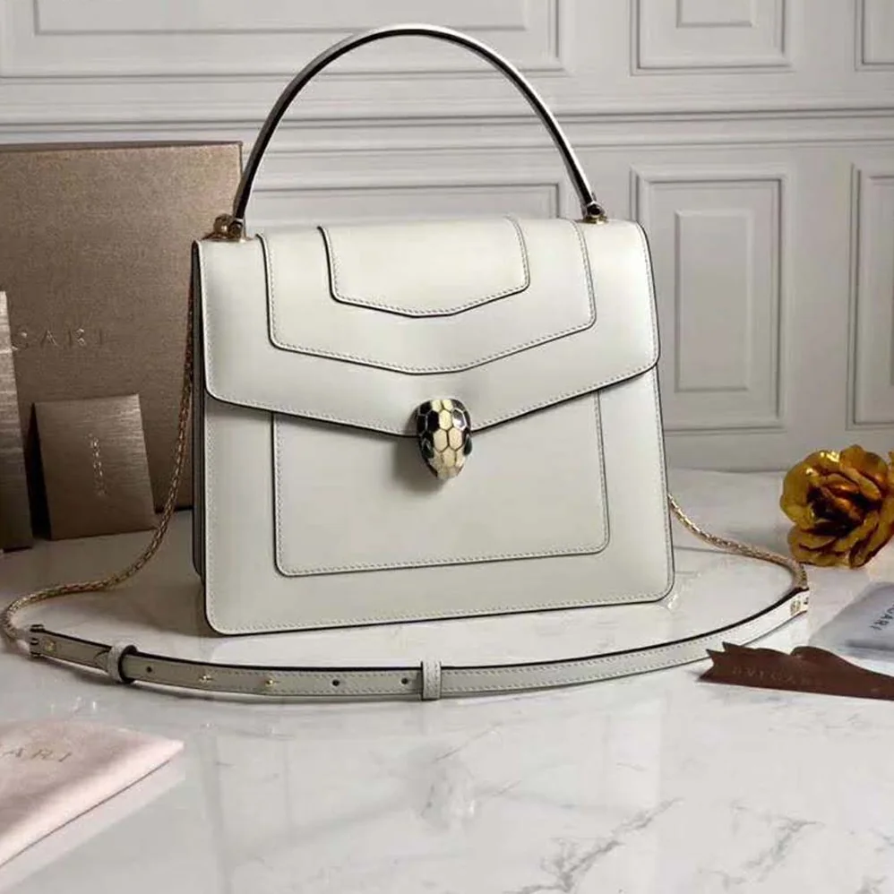 Bvlgari Serpenti Forever Flap Cover for Women in White