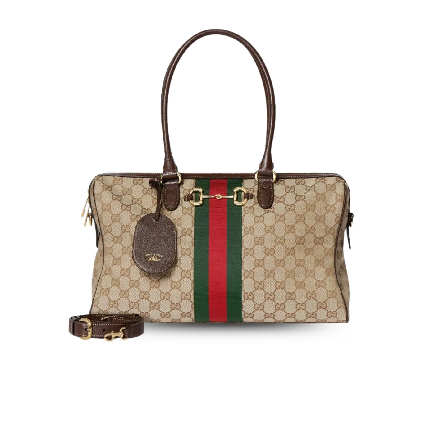 Gucci Borsetto Large Boston Shoulder Bag in Sand/ Brown Gold Hardware Gucci Borsetto Large Boston Shoulder Bag in Sand/ Brown Gold Hardware