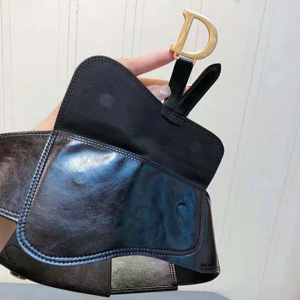 Dior Saddle Belt Black Smooth Calfskin 13.5 CM for Women Dior Saddle Belt Black Smooth Calfskin 13.5 CM for Women