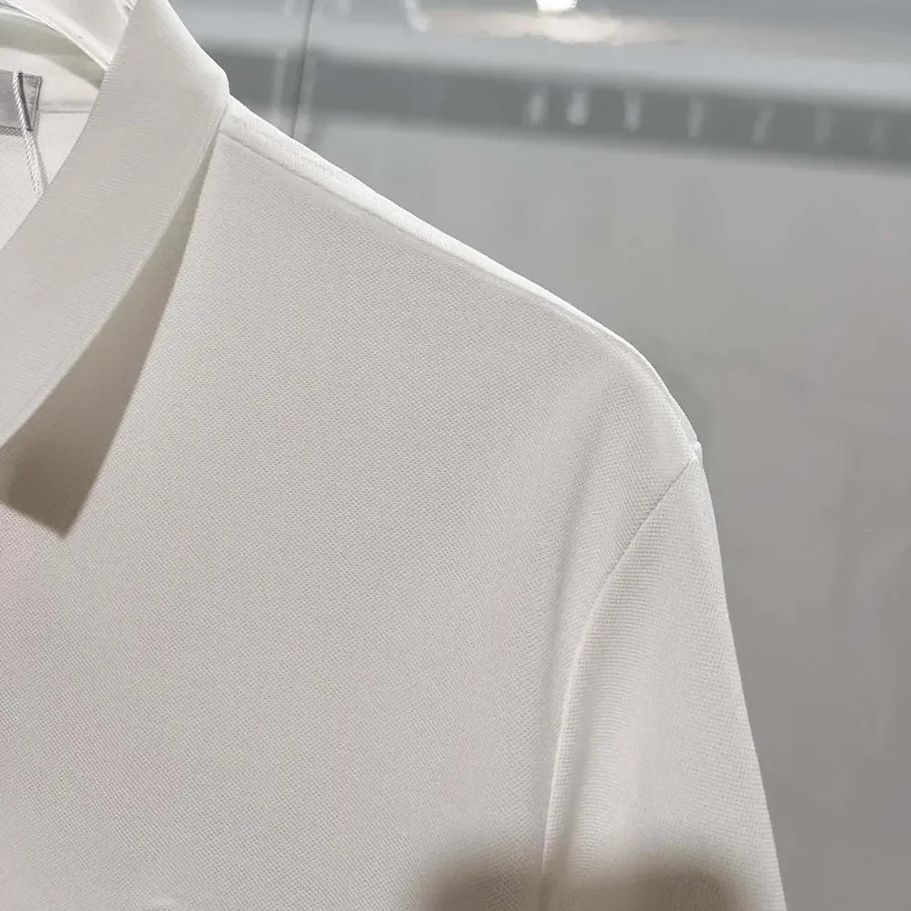 Dior Polo Shirt with Dior Clover Embroidery White Cotton Piqué for Men Dior Polo Shirt with Dior Clover Embroidery White Cotton Piqué for Men