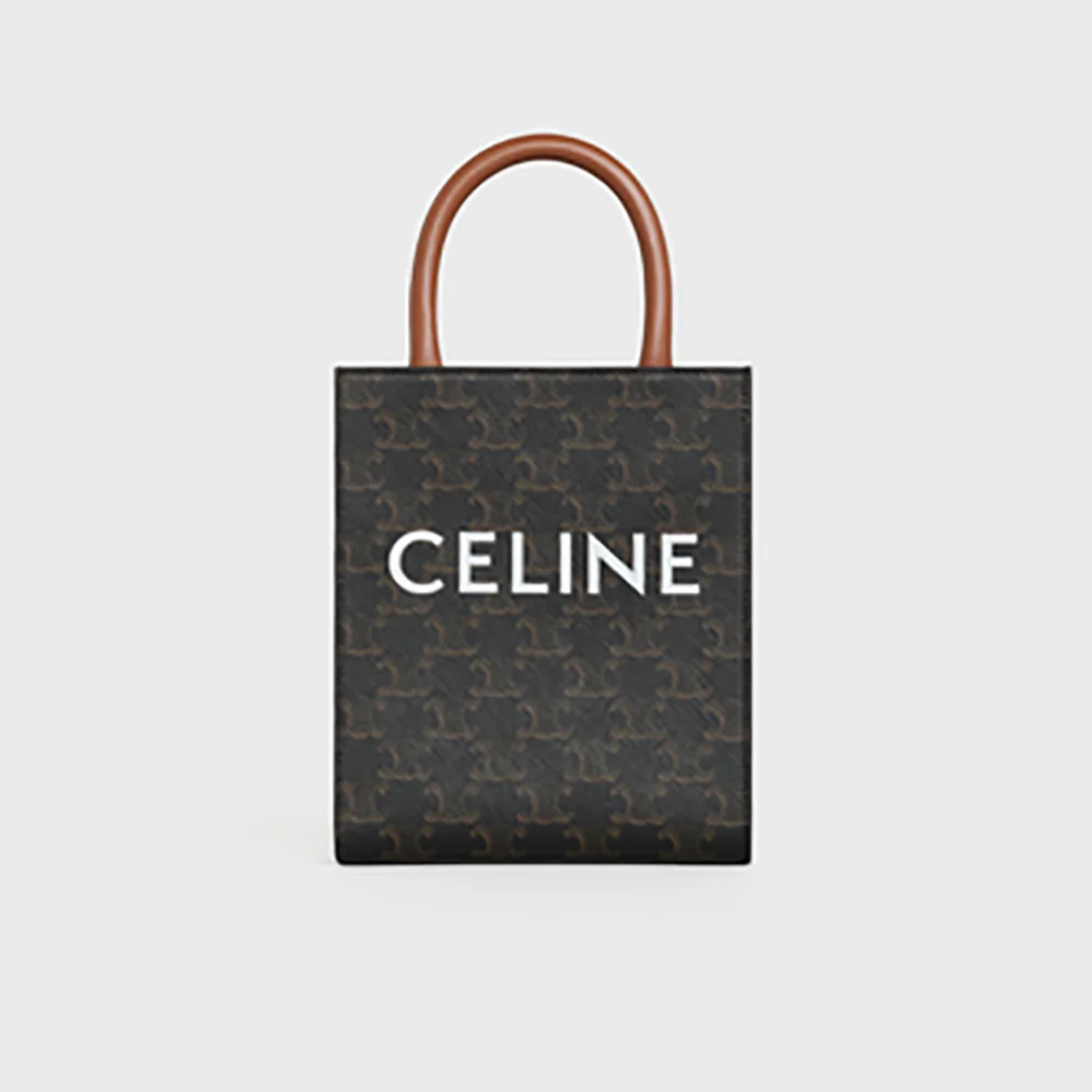 Celine Mini Vertical Cabas in Triomphe Canvas for Women
