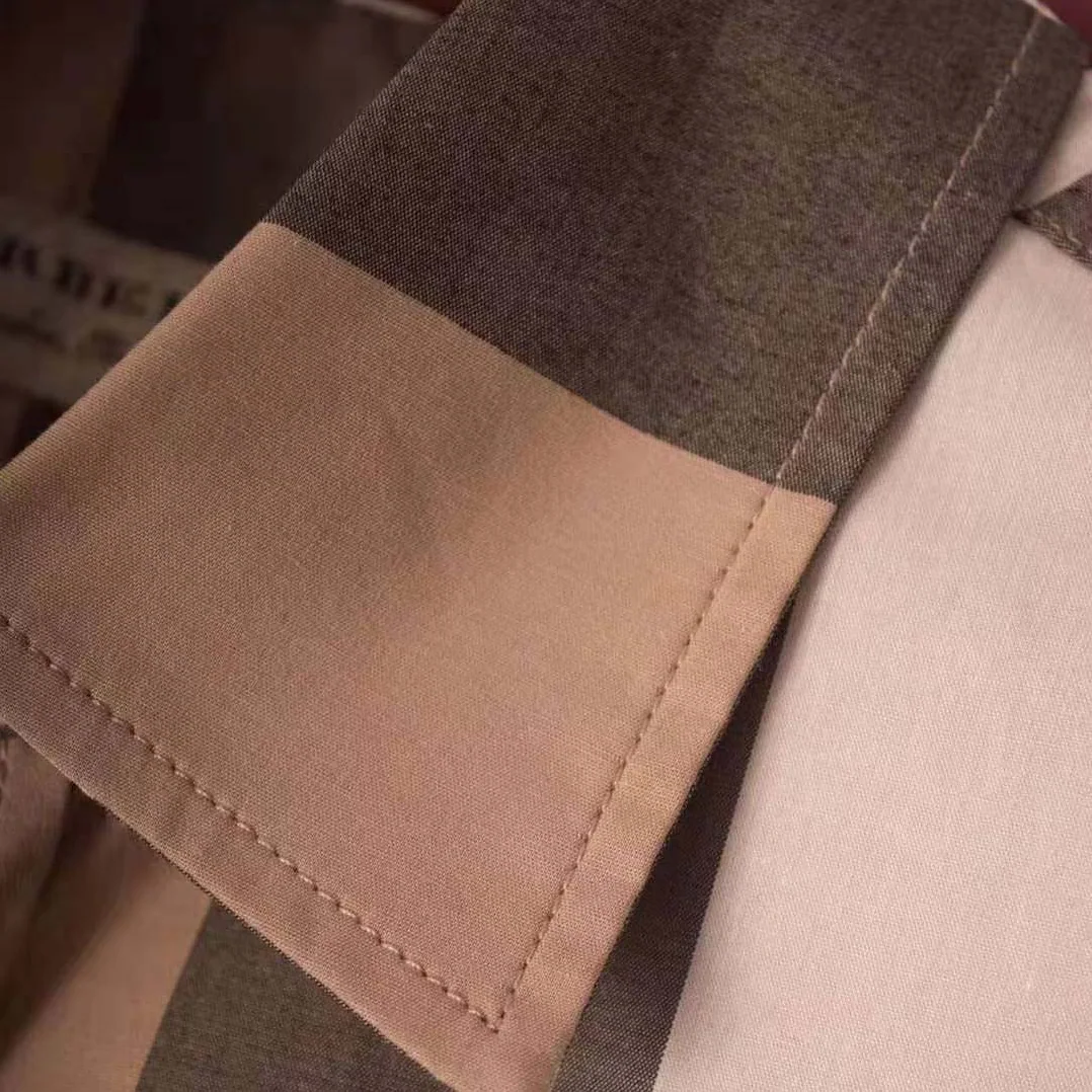 Burberry Check Stretch Cotton Shirt for Men in Brown