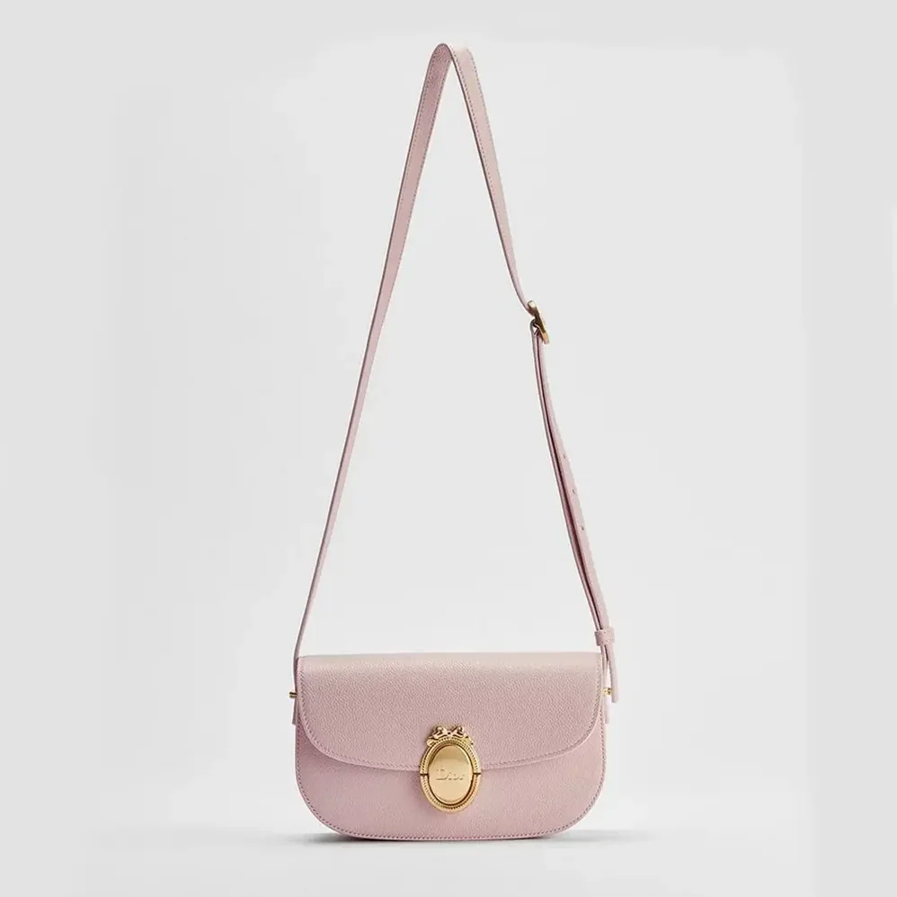 Dior Small Dior Médaillon Flap Bag Rose Tendre Grained Calfskin for Women Dior Small Dior Médaillon Flap Bag Rose Tendre Grained Calfskin for Women