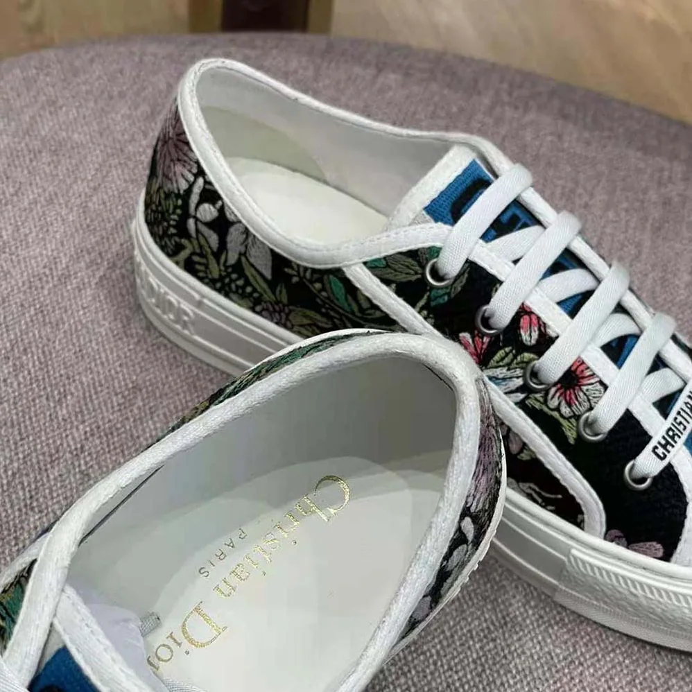 Dior Walk N Dior Sneaker Black Multicolor D for Women in Constellation Embroidered Cotton