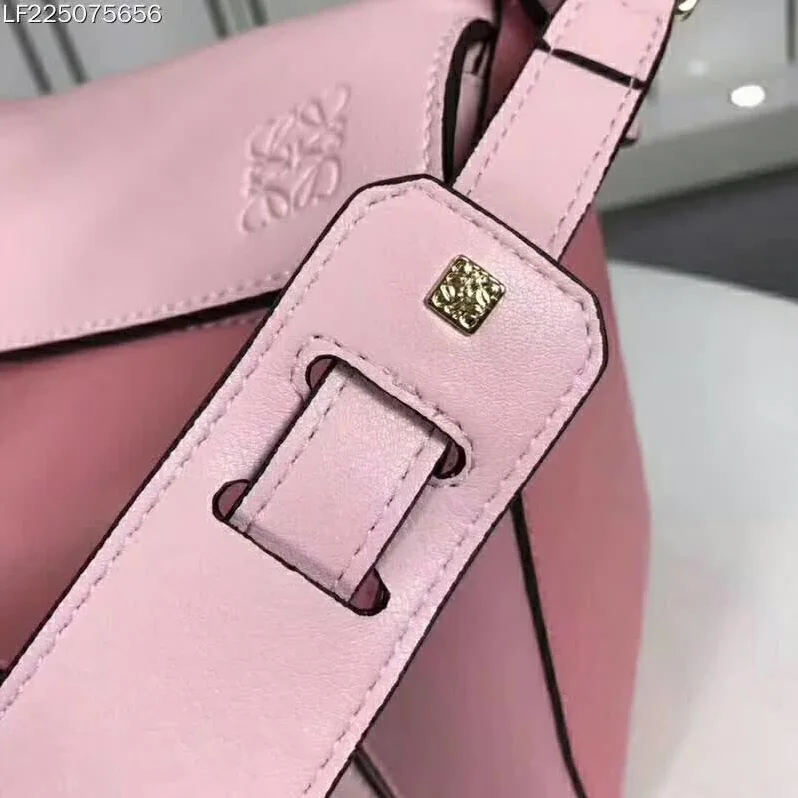 Loewe Puzzle Multi-color Bag with Strap Handle in Calfskin in Pink