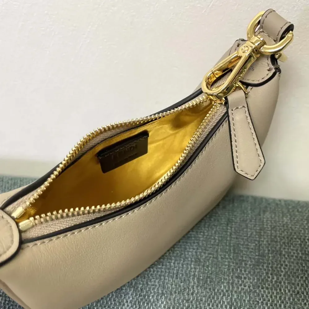Fendi Nano Fendigraphy Gray Leather Charm for Women Fendi Nano Fendigraphy Gray Leather Charm for Women