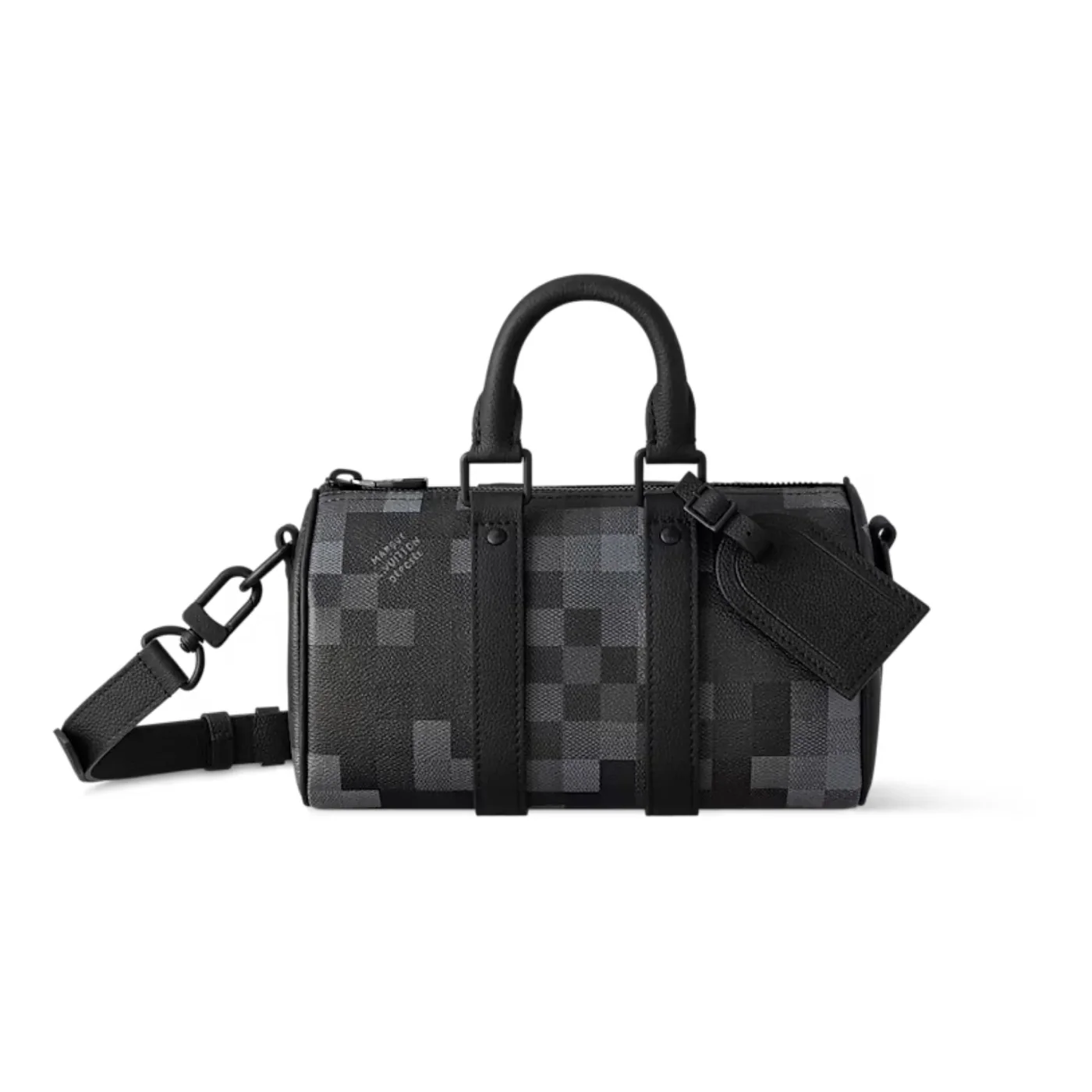 Louis Vuitton Keepall Bandouliere 25 Travel Bag in Black Black Hardware
