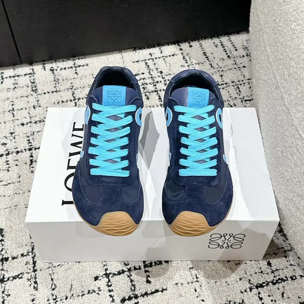 Loewe Ballet Runner 2.0 in Nylon and Calfskin for Unisex in Navy Blue Loewe Ballet Runner 2.0 in Nylon and Calfskin for Unisex in Navy Blue