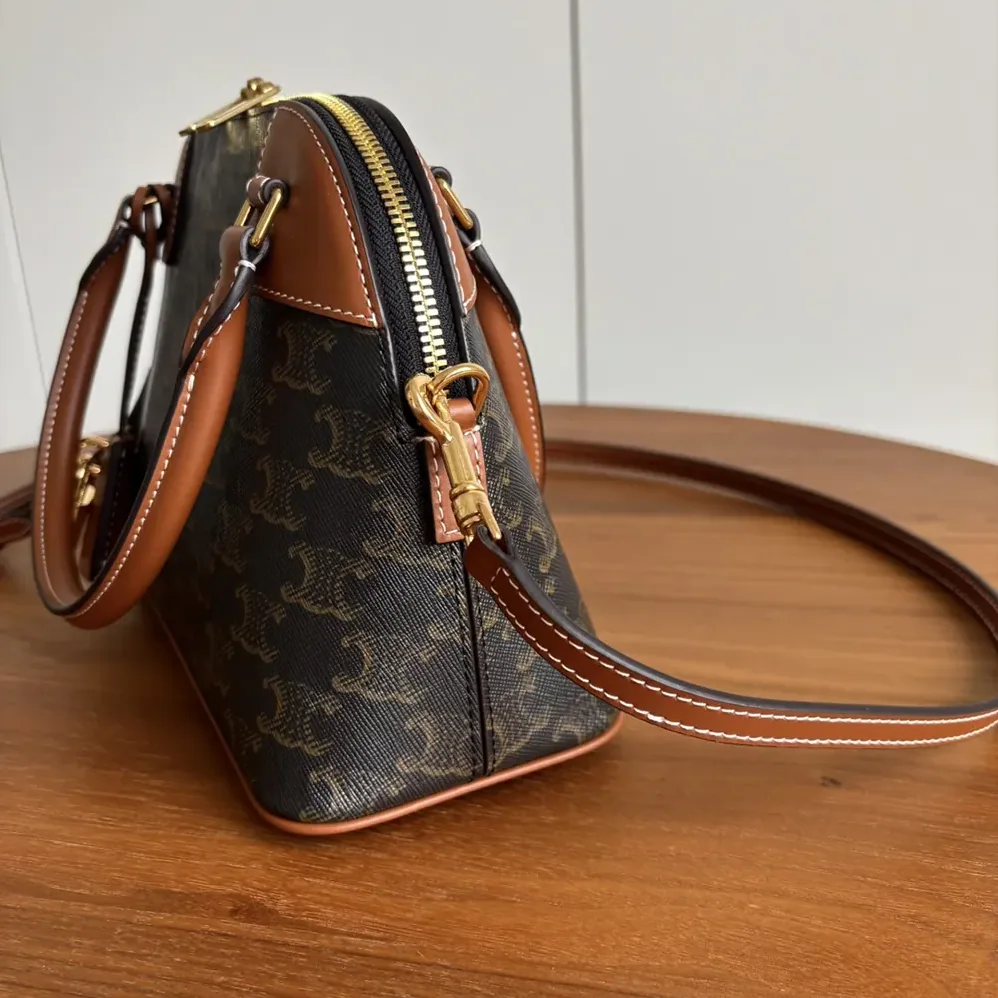 Celine Teen Honorine Bag in Triomphe Canvas and Calfskin for Women Celine Teen Honorine Bag in Triomphe Canvas and Calfskin for Women