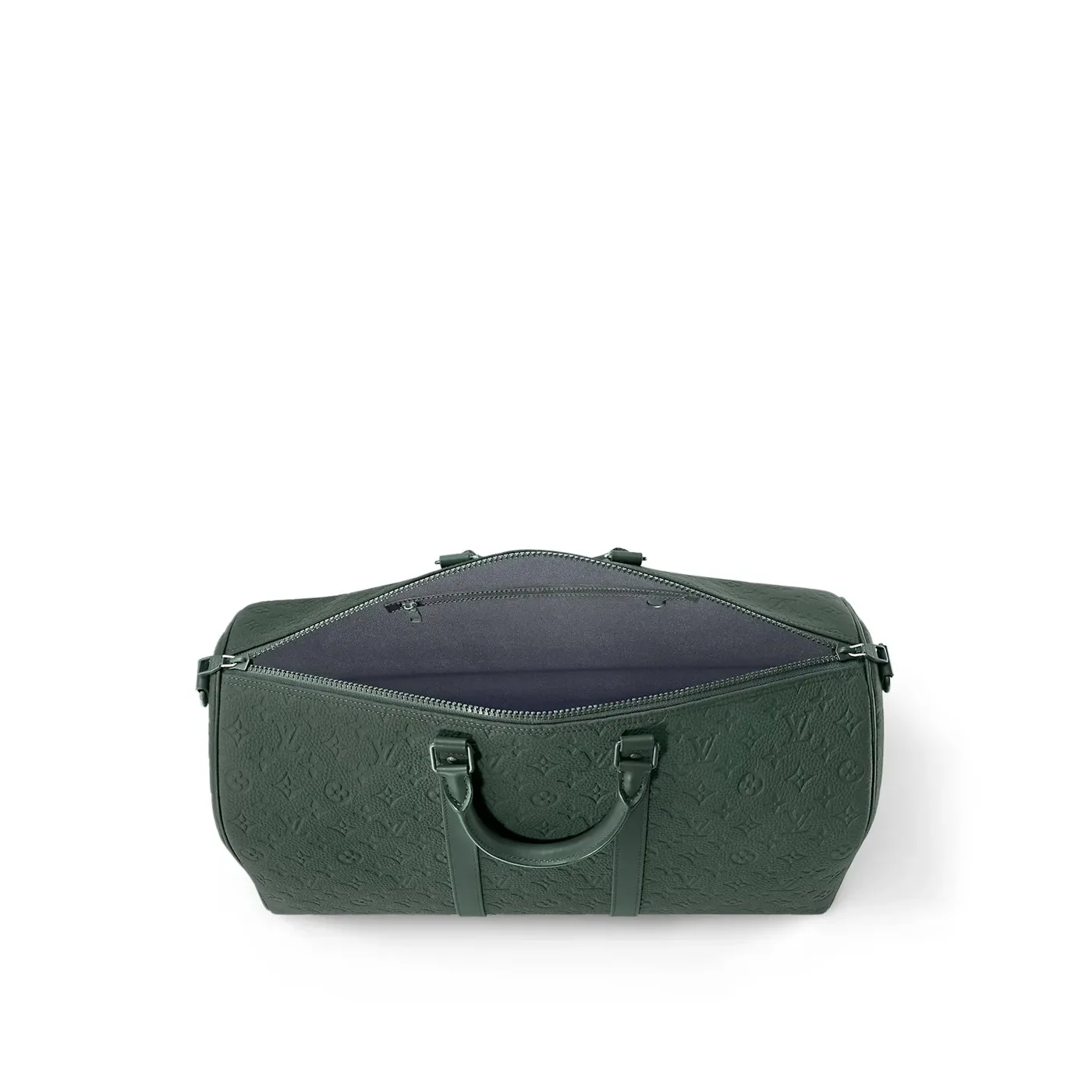 Louis Vuitton Keepall Bandouliere 50 Travel Bag in Green Matte Green Hardware