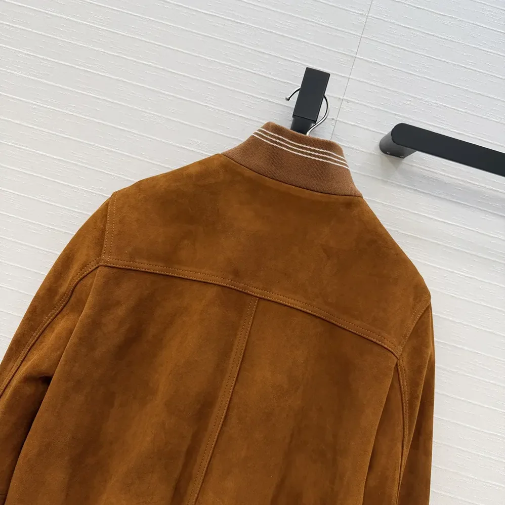 Miu Miu Suede Blouson Jacket for Women in Brown Miu Miu Suede Blouson Jacket for Women in Brown