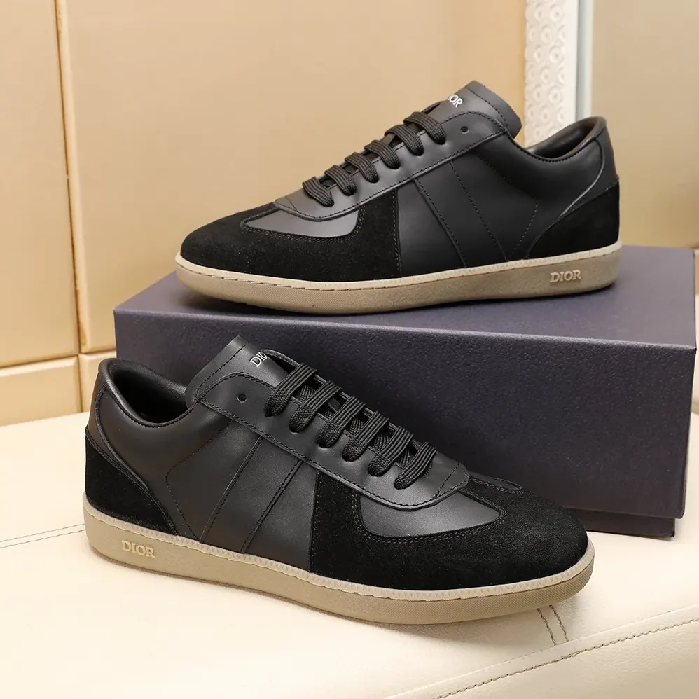 Dior B01 Matchpoint Sneaker Black Smooth Calfskin and Black Suede for Unisex