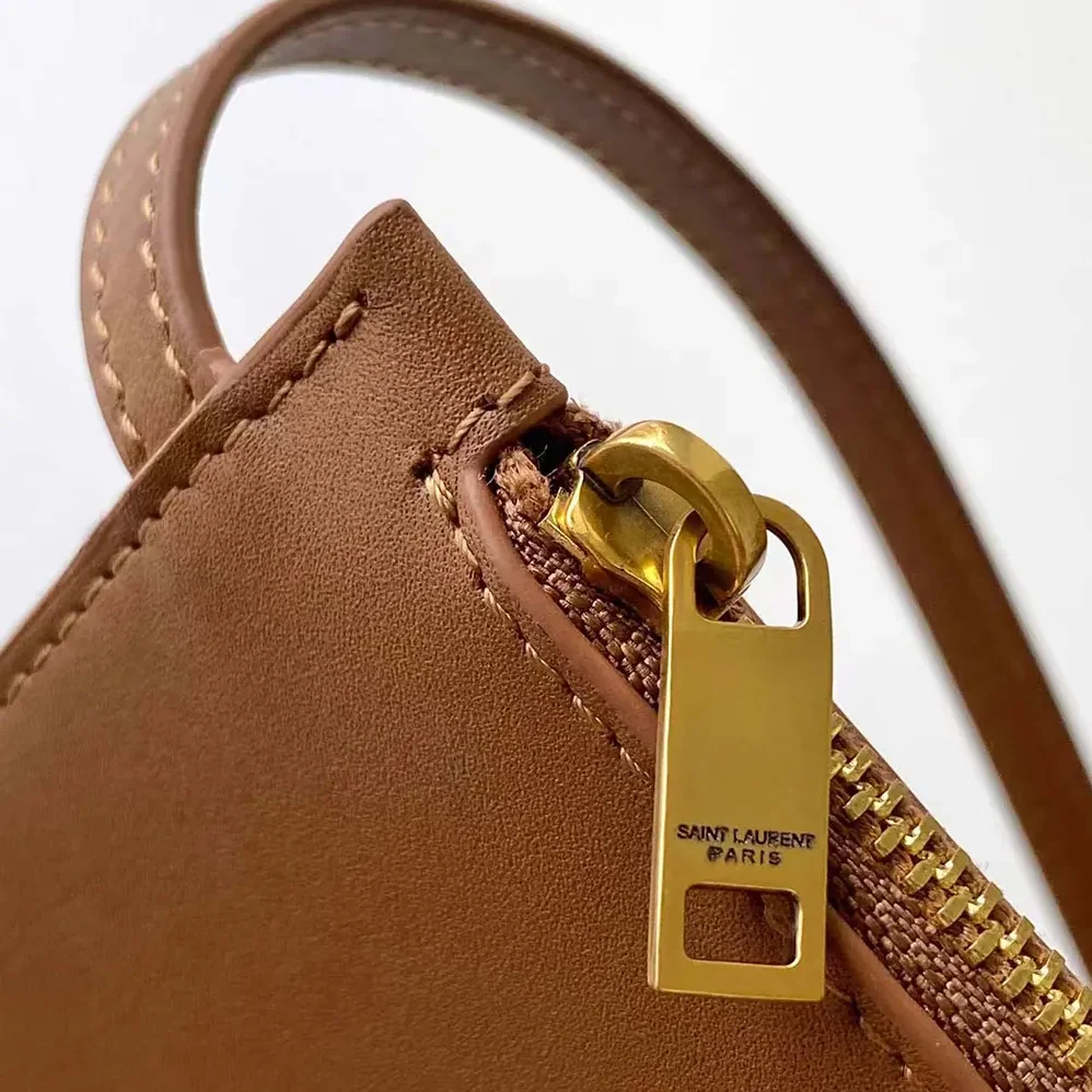Saint Laurent YSL Le 5 A 7 Large in Wood Beads for Women in Brwon