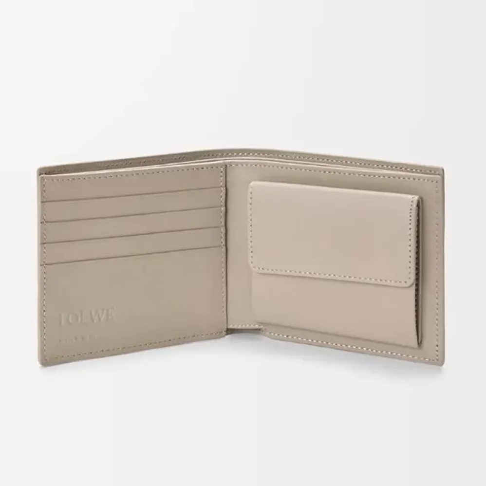 Loewe Puzzle Bifold Coin Wallet in Classic Calfskin for Unisex in Corda Loewe Puzzle Bifold Coin Wallet in Classic Calfskin for Unisex in Corda