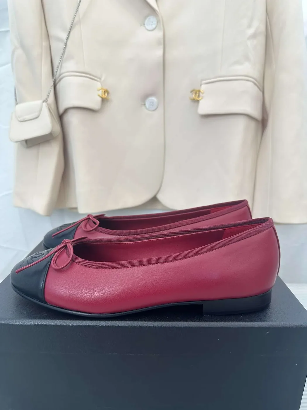 Chanel Ballerina Logo Ballet Burgundy Chanel Ballerina Logo Ballet Burgundy
