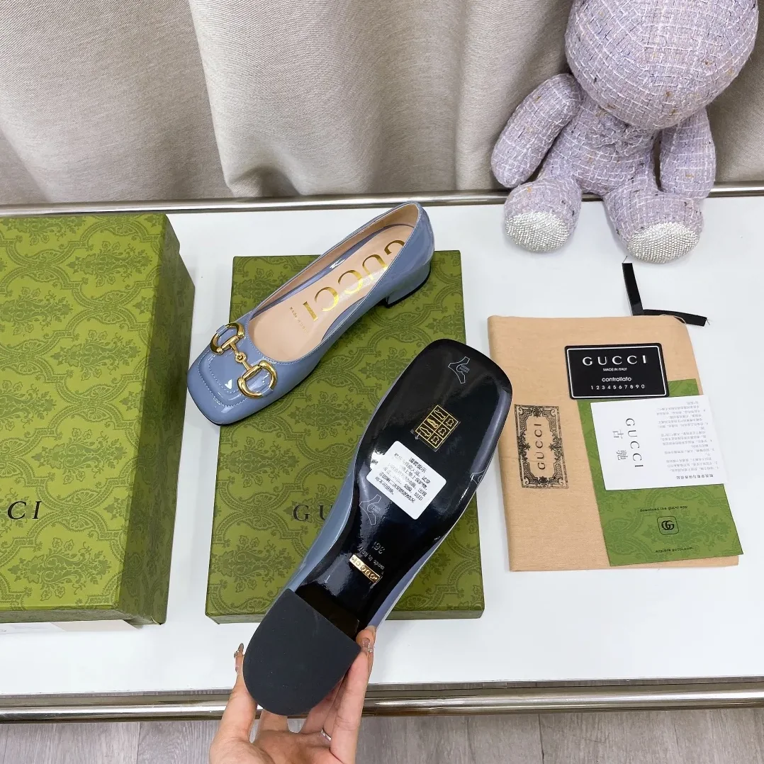 Gucci Ballet Flat With Horsebit Jade Green for Women Gucci Ballet Flat With Horsebit Jade Green for Women