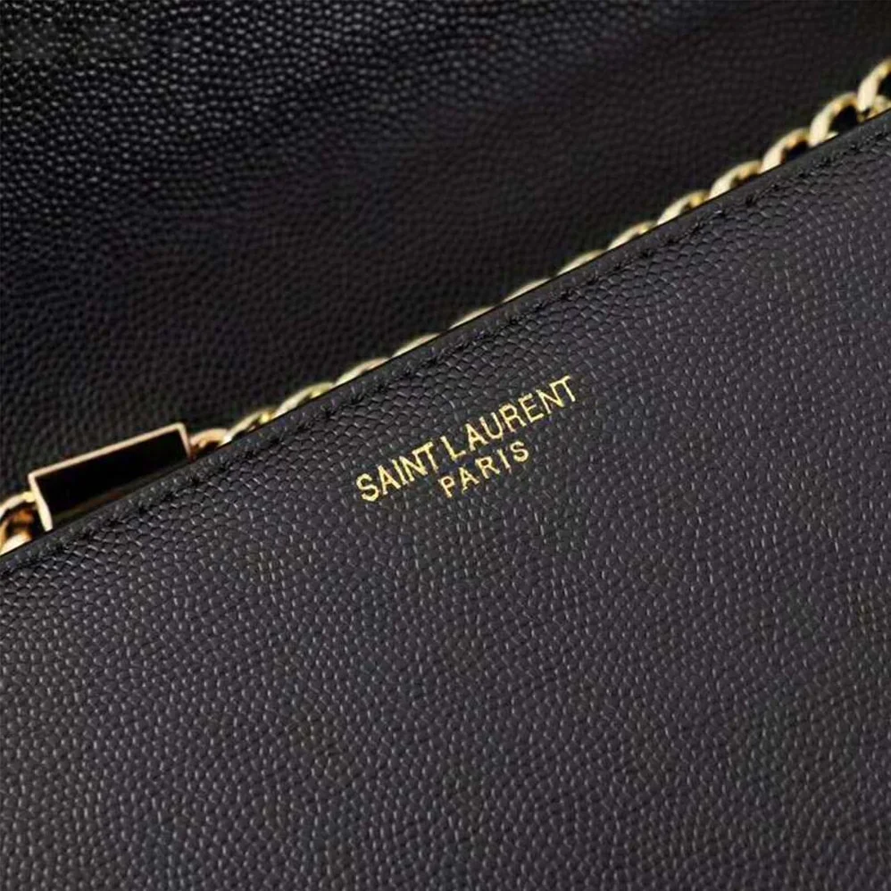 Saint Laurent YSL Kate Medium Grain De Poudre Embossed for Women in Gold