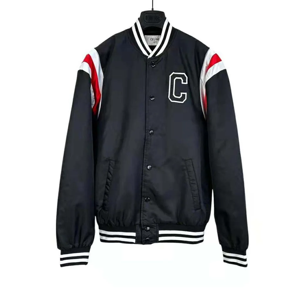 Celine Bomber Jacket in Thick Satin for Men Celine Bomber Jacket in Thick Satin for Men