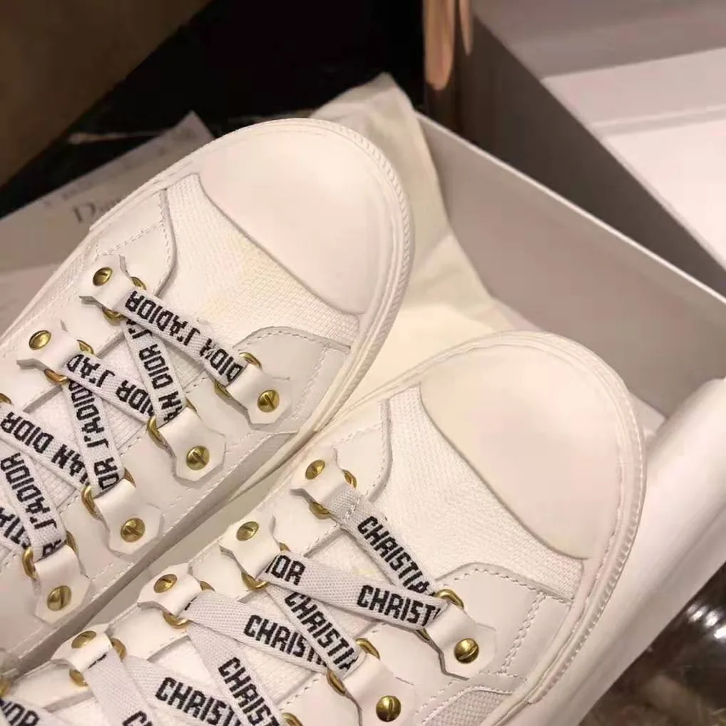 Dior Walk'N'Dior Techincal Knit Mid-Top Sneaker for Women in White Dior Walk'N'Dior Techincal Knit Mid-Top Sneaker for Women in White
