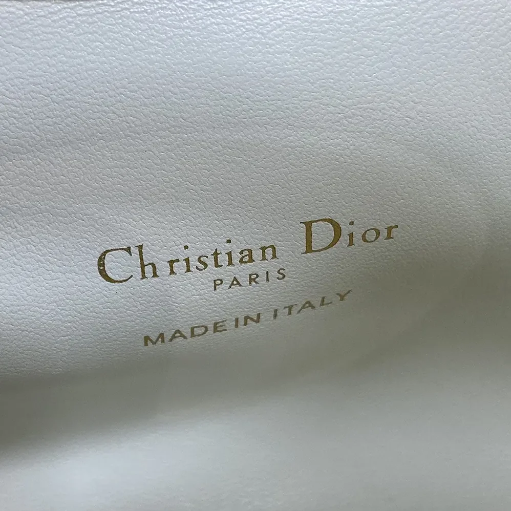 Dior Dior Jolie Top Handle Mini Bag Latte Cannage Lambskin for Women