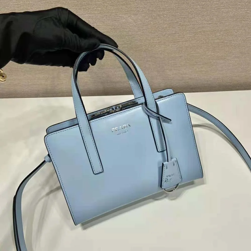 Prada Re-Edition 1995 Brushed-Leather Mini Handbag for Women in Blue Prada Re-Edition 1995 Brushed-Leather Mini Handbag for Women in Blue