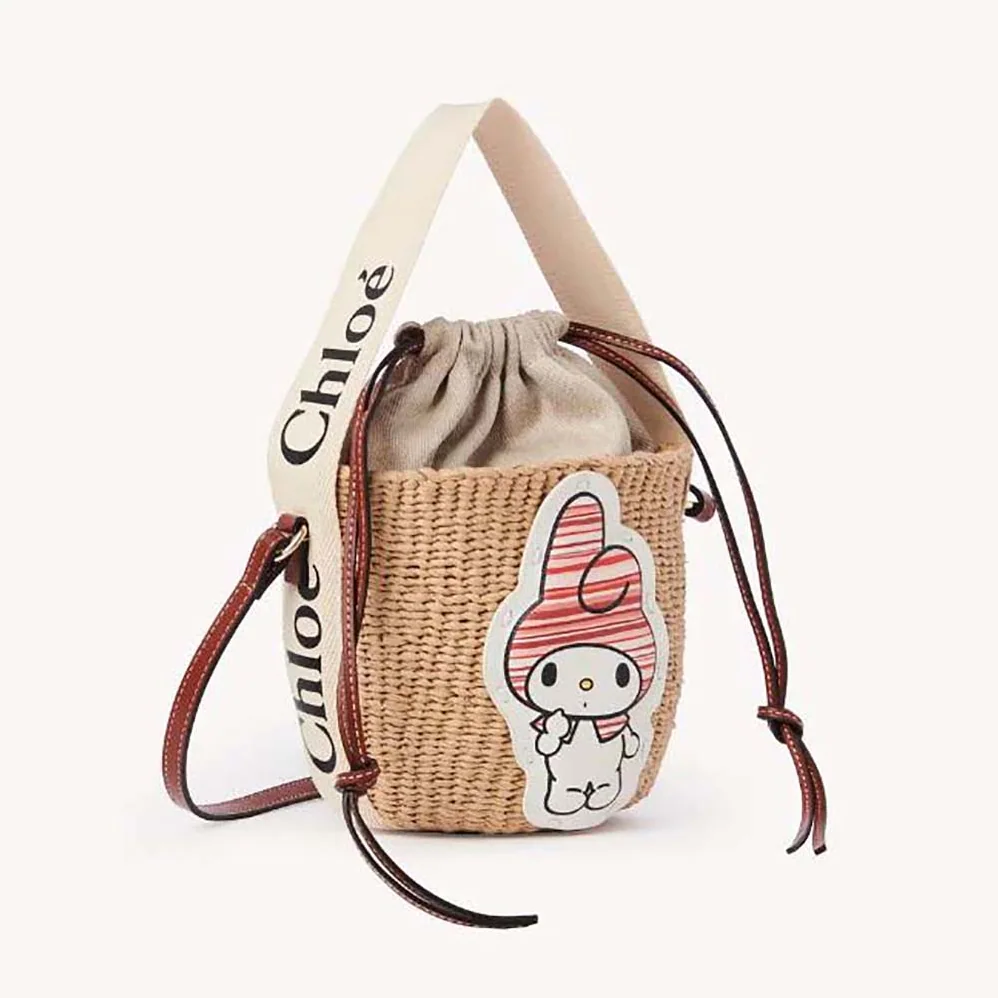 Chloe My Melody for Chloé Small Woody Basket for Women Chloe My Melody for Chloé Small Woody Basket for Women
