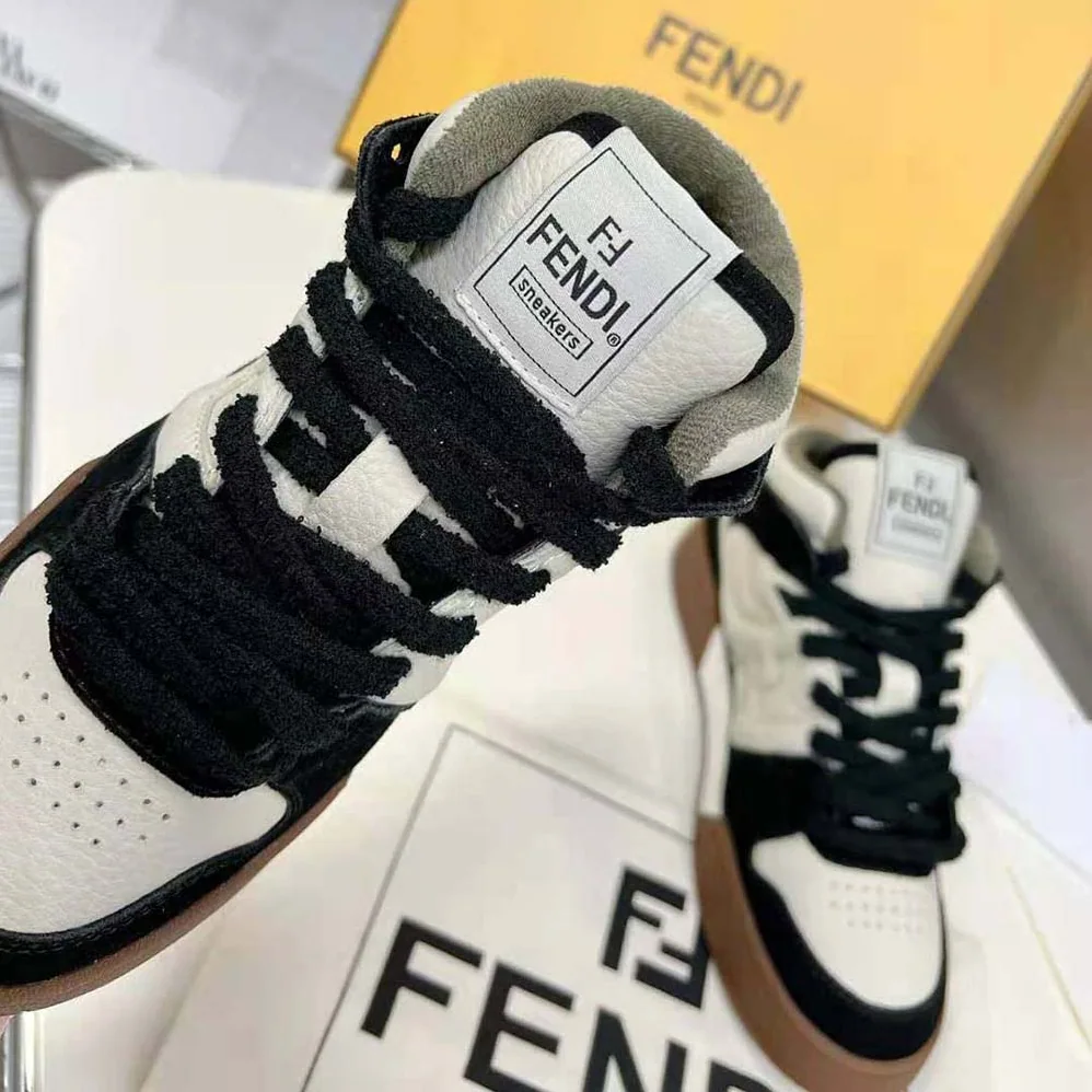 Fendi Fendi Match Black Leather High for Women in Tops Fendi Fendi Match Black Leather High for Women in Tops