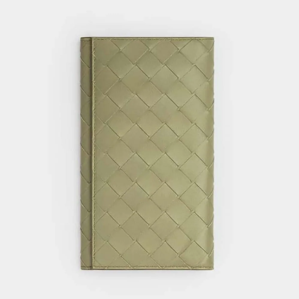 Bottega Veneta Long Intrecciato Wallet for Unisex in Green