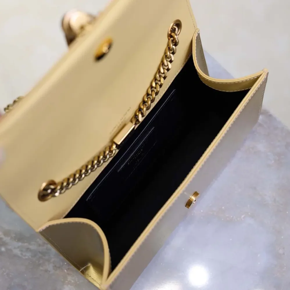 Saint Laurent YSL Kate Small Tassel In Metallic Leather for Women in Gold Saint Laurent YSL Kate Small Tassel In Metallic Leather for Women in Gold
