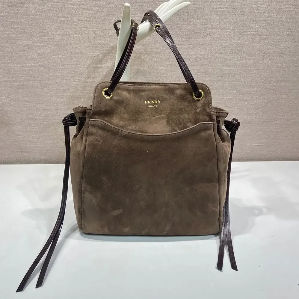 Prada Carry Medium Suede Tote Bag for Women Prada Carry Medium Suede Tote Bag for Women