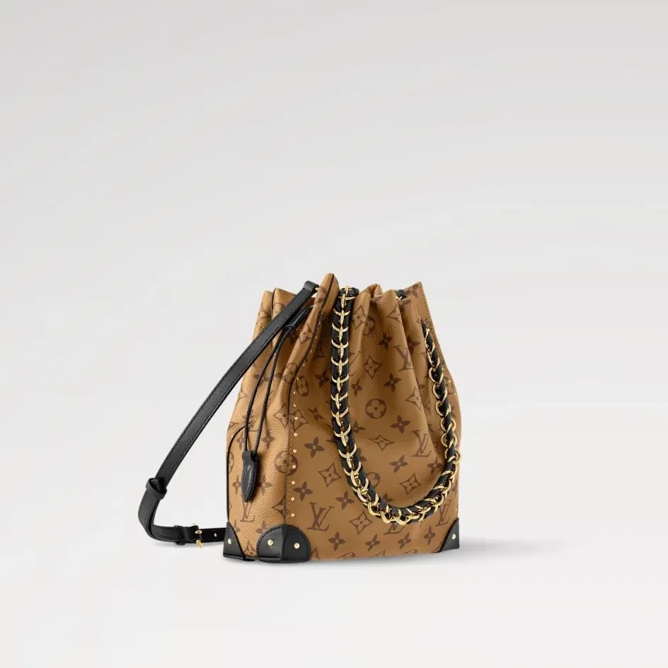 Louis Vuitton Noé Trunk PM Handbag Monogram Reverse Brown /