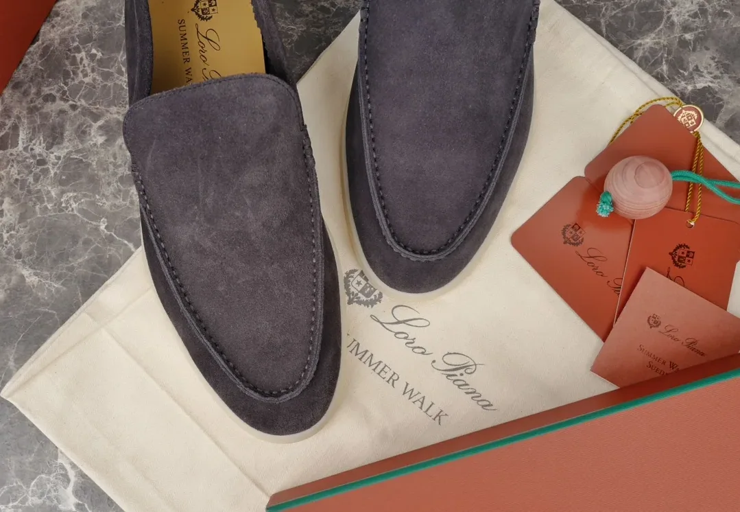 Loro Piana Summer Walk Loafers Caviar FAE8124_MB97