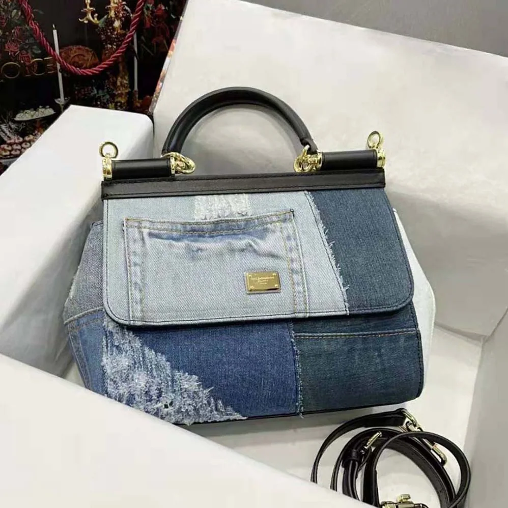 Dolce Gabbana D&G Large Sicily Handbag for Women in Blue