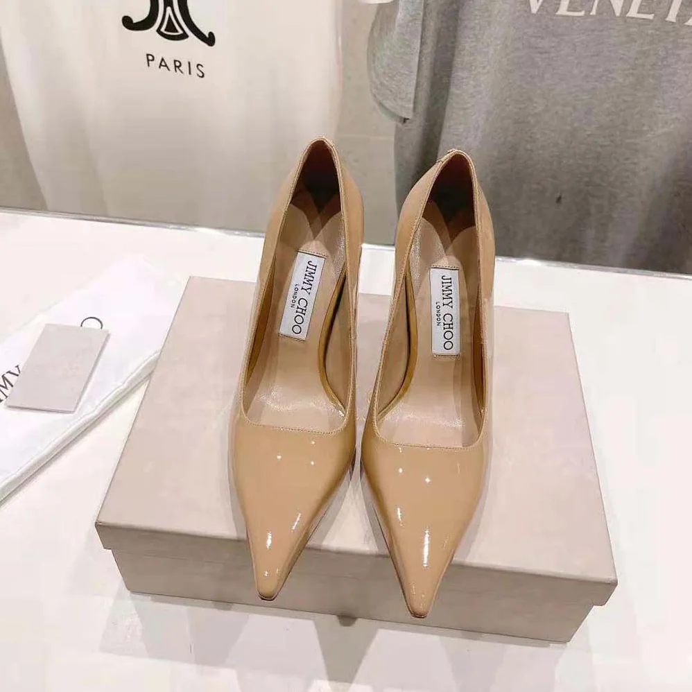 Jimmy Choo Ixia 95 Biscuit Patent Leather Pumps-IXIA95PAT for Women Jimmy Choo Ixia 95 Biscuit Patent Leather Pumps-IXIA95PAT for Women