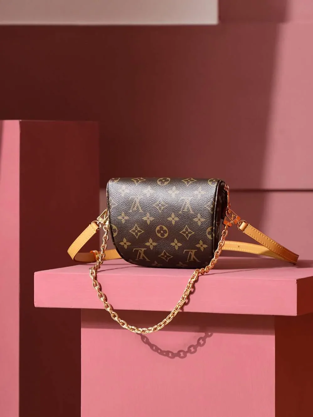 Louis Vuitton Mini Bumbag Shoulder in Brown Gold Hardware Louis Vuitton Mini Bumbag Shoulder in Brown Gold Hardware
