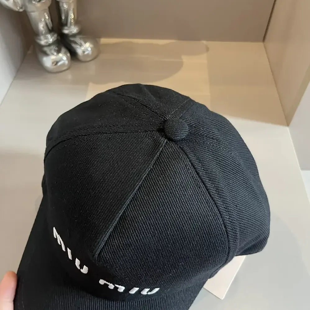 Miu Miu Drill Baseball Cap-Black 5HC179_2DXI_F0967 for Women