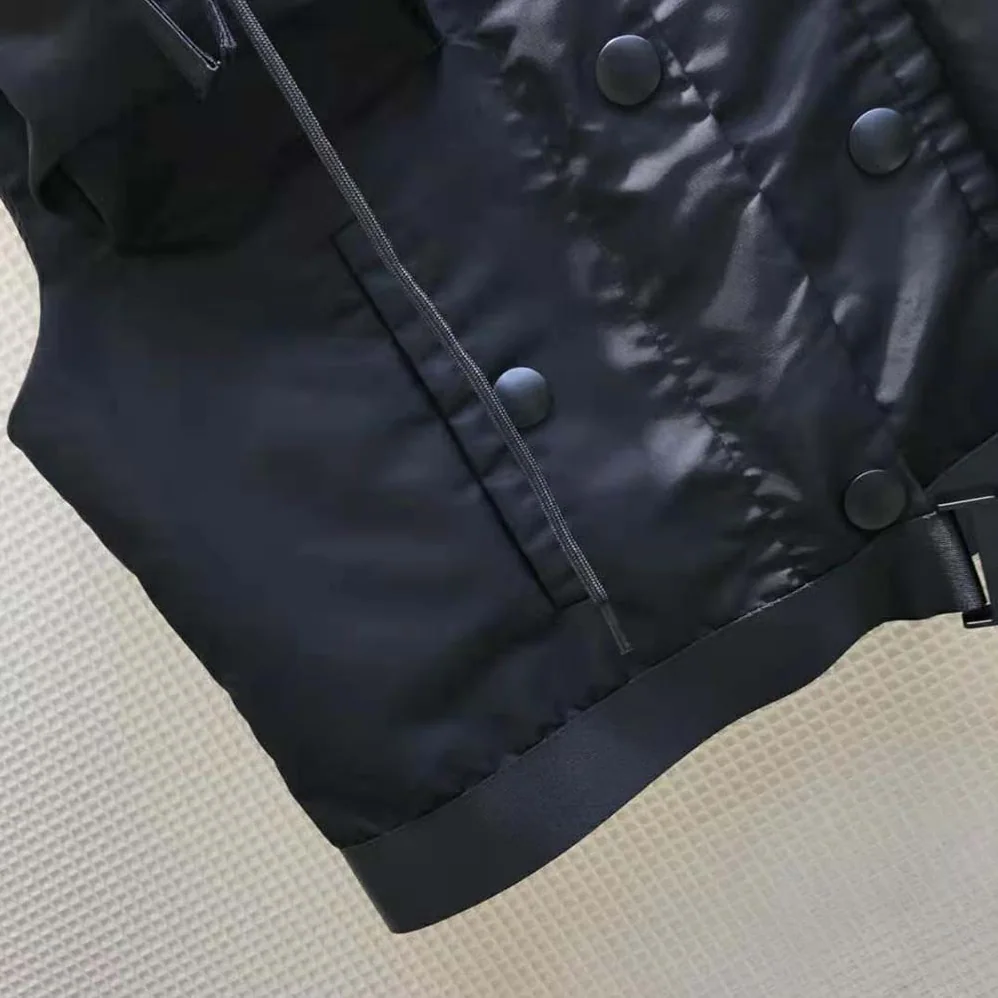 Prada Re-Nylon Gabardine Oversized Vest for Women in Black