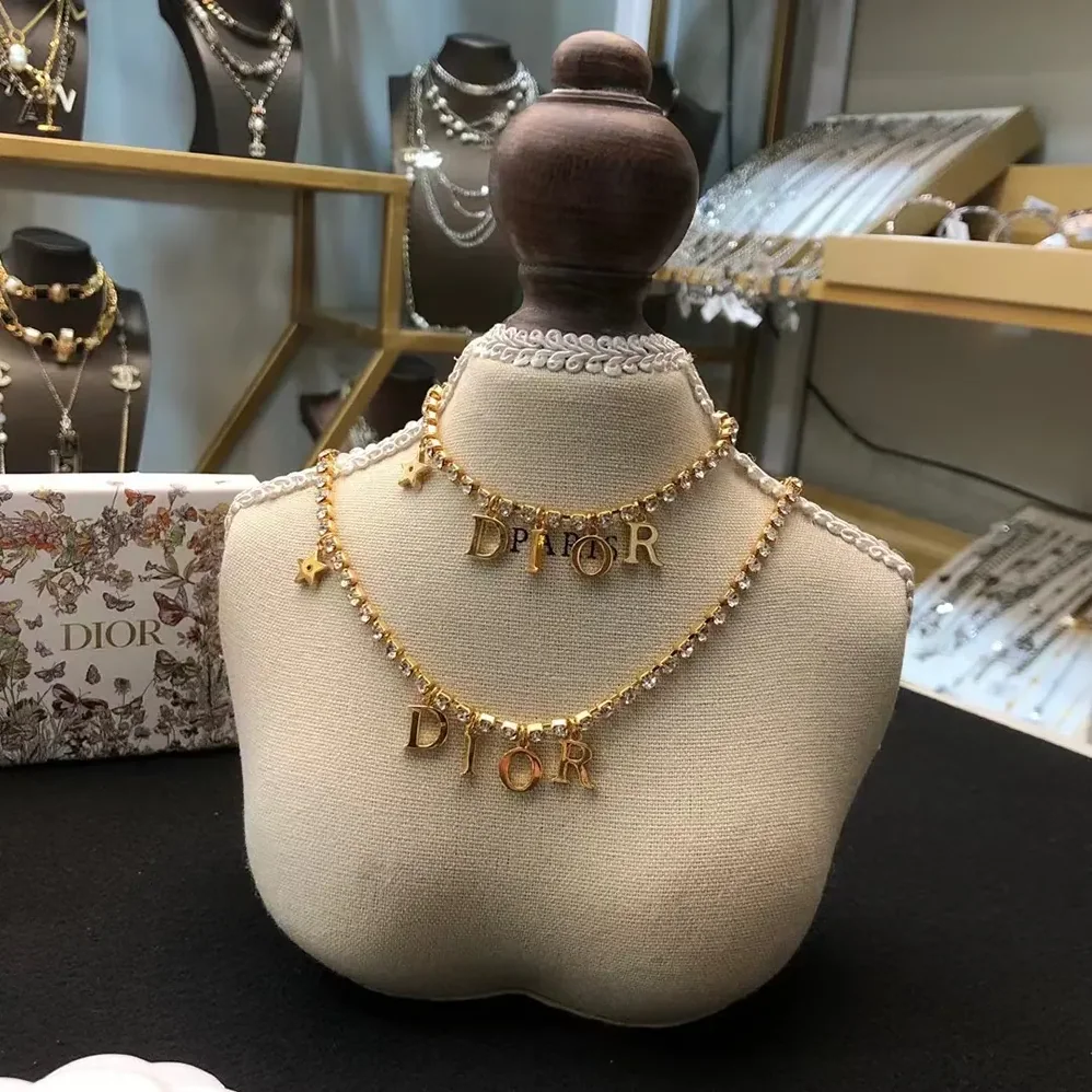 Dior Dio(r)evolution Necklace Gold-Finish Metal and Silver for Women in Tone Crystals Dior Dio(r)evolution Necklace Gold-Finish Metal and Silver for Women in Tone Crystals