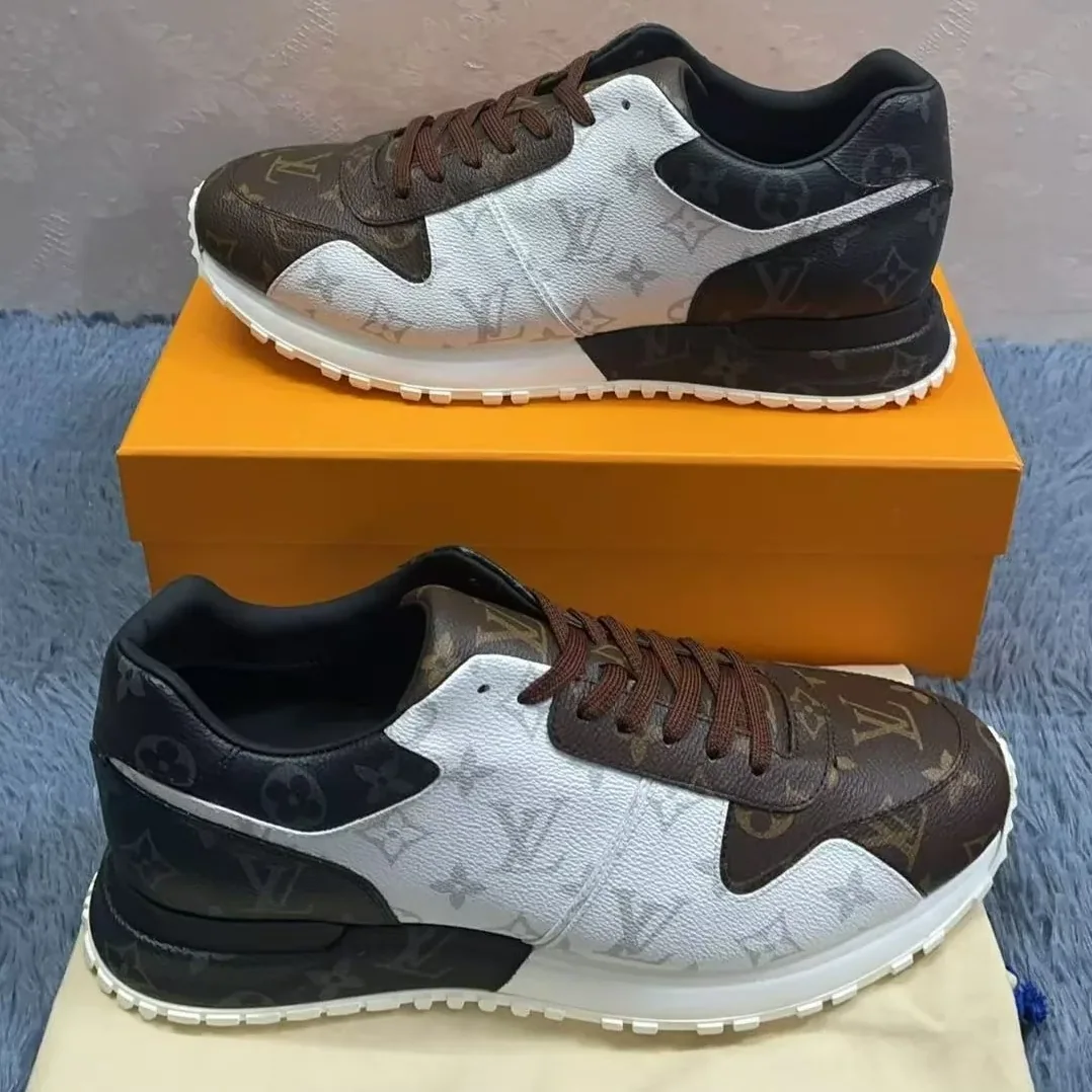 Louis Vuitton Run Away Sneaker Monogram Canvas Black in White/Brown Louis Vuitton Run Away Sneaker Monogram Canvas Black in White/Brown