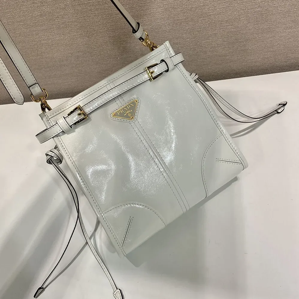 Prada Bonnie Leather Mini Shoulder Bag for Women in White Prada Bonnie Leather Mini Shoulder Bag for Women in White