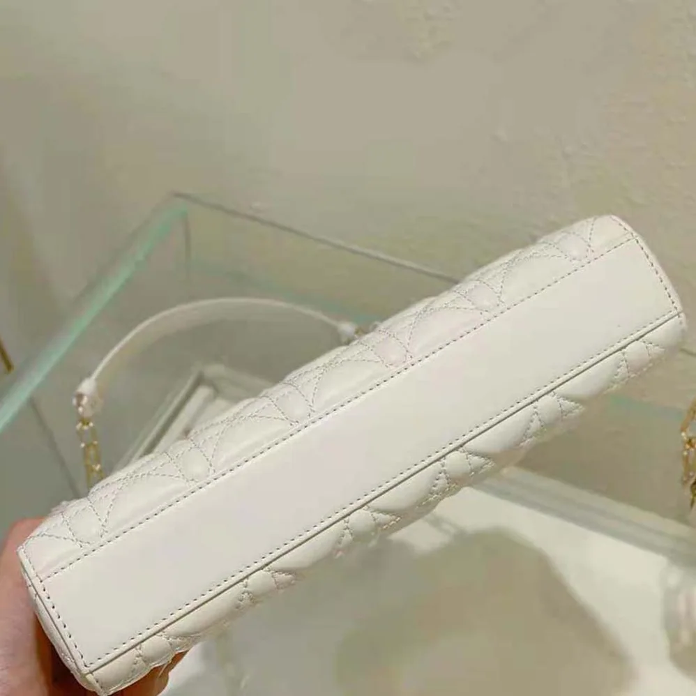 Dior Lady D-Joy Bag Latte Cannage Lambskin for Women