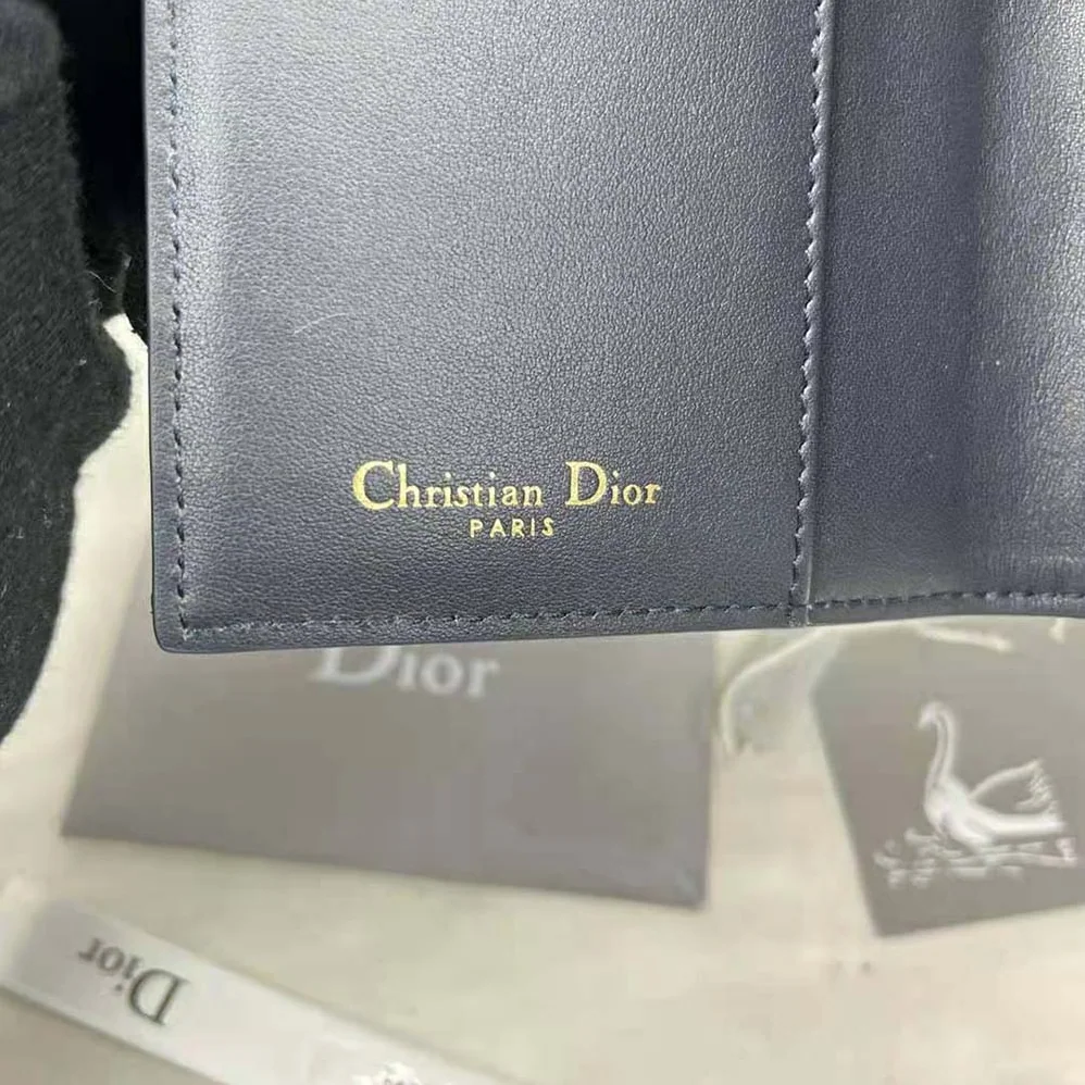 Dior 30 Montaigne Passport Holder Blue Dior Oblique Jacquard for Women