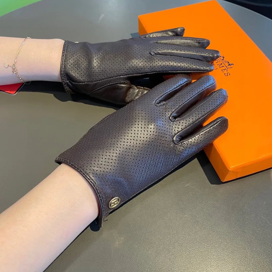 Hermes Soya Gloves In Dark Purple Hermes Soya Gloves In Dark Purple