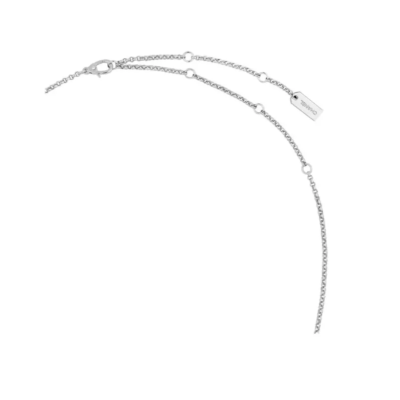 Chanel Bouton De Camélia Necklace White Gold