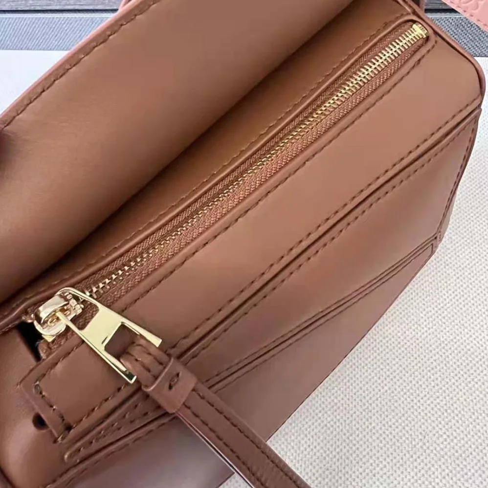 Loewe Mini Puzzle Bag in Satin Calfskin for Women in Brown Loewe Mini Puzzle Bag in Satin Calfskin for Women in Brown