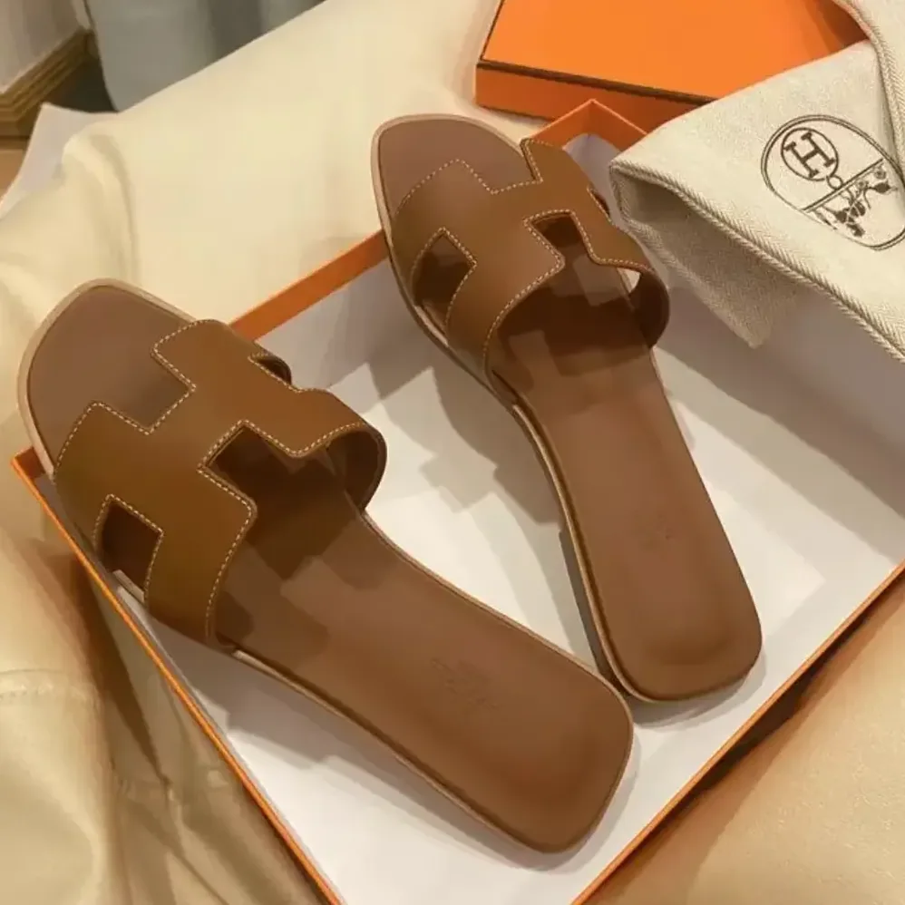 Hermes Oran Sandal for Women in Brown
