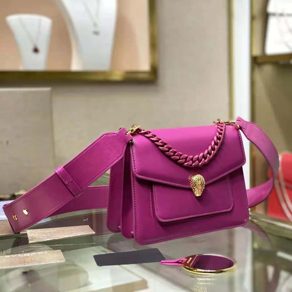 Bvlgari Serpenti Forever Crossbody Bag in Purple Nappa Leather for Women